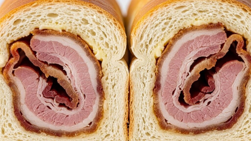 Bacon inside roll