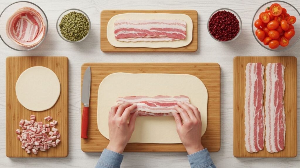 Bacon roll prep steps