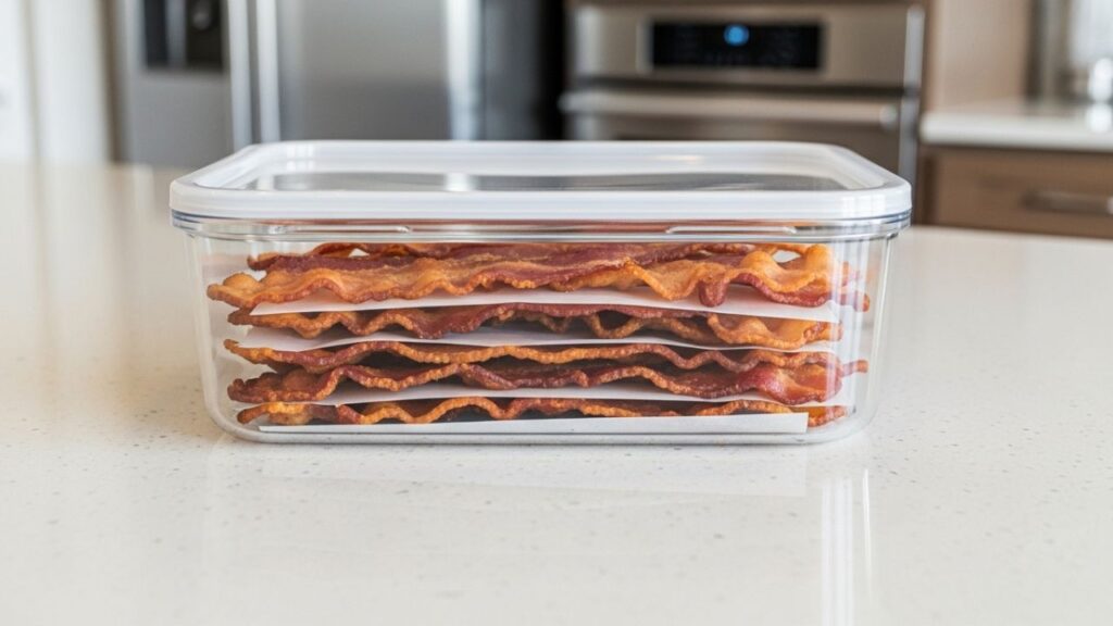 Stored bacon